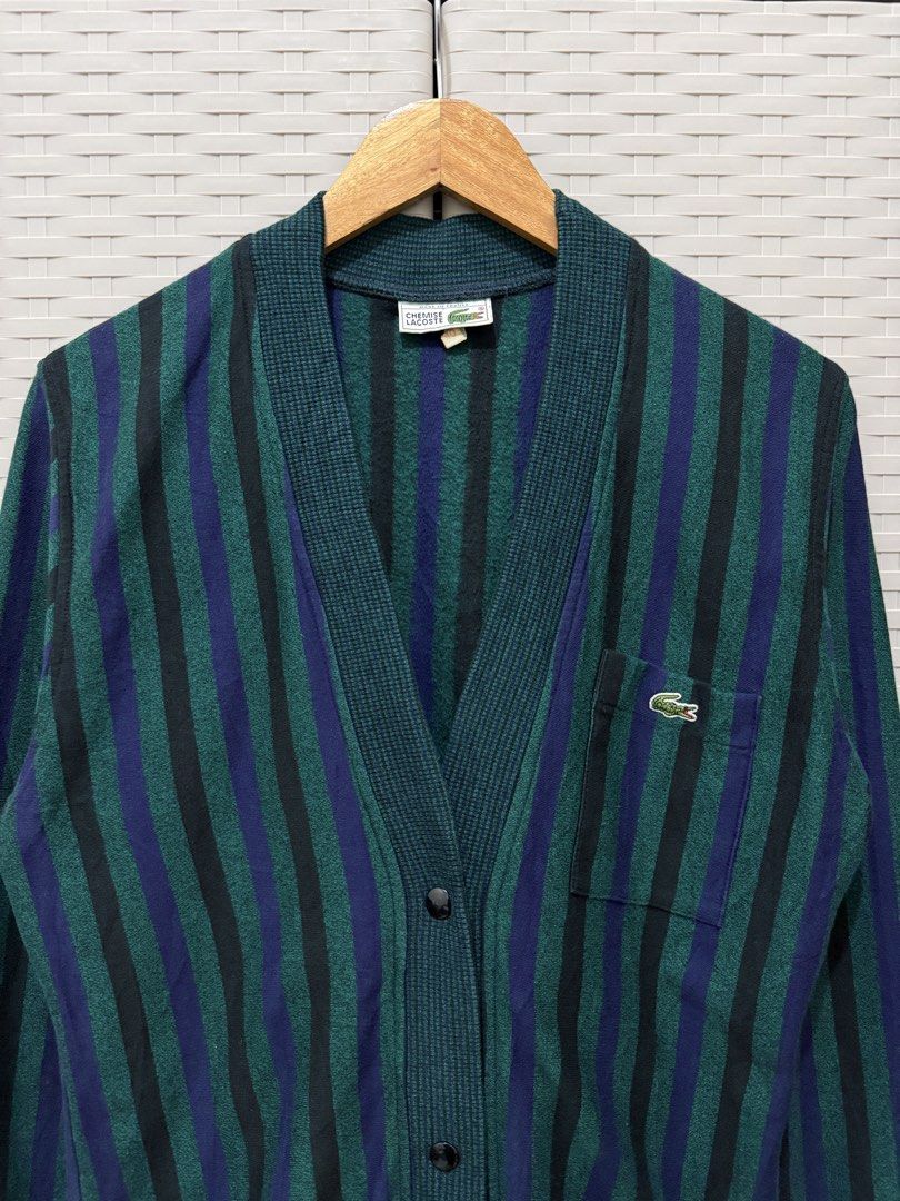 Lacoste V-neck Button-up Cardigan (Category: Coats, Jackets and Outerwear) located in Santa Cruz. Submitted by hongkongmarketph (Listing ID 1467093043, Image 2). Description: Lacoste V-neck Button-up Cardigan excellent condition size 40 19.5 width / 29.5 length 2280 .