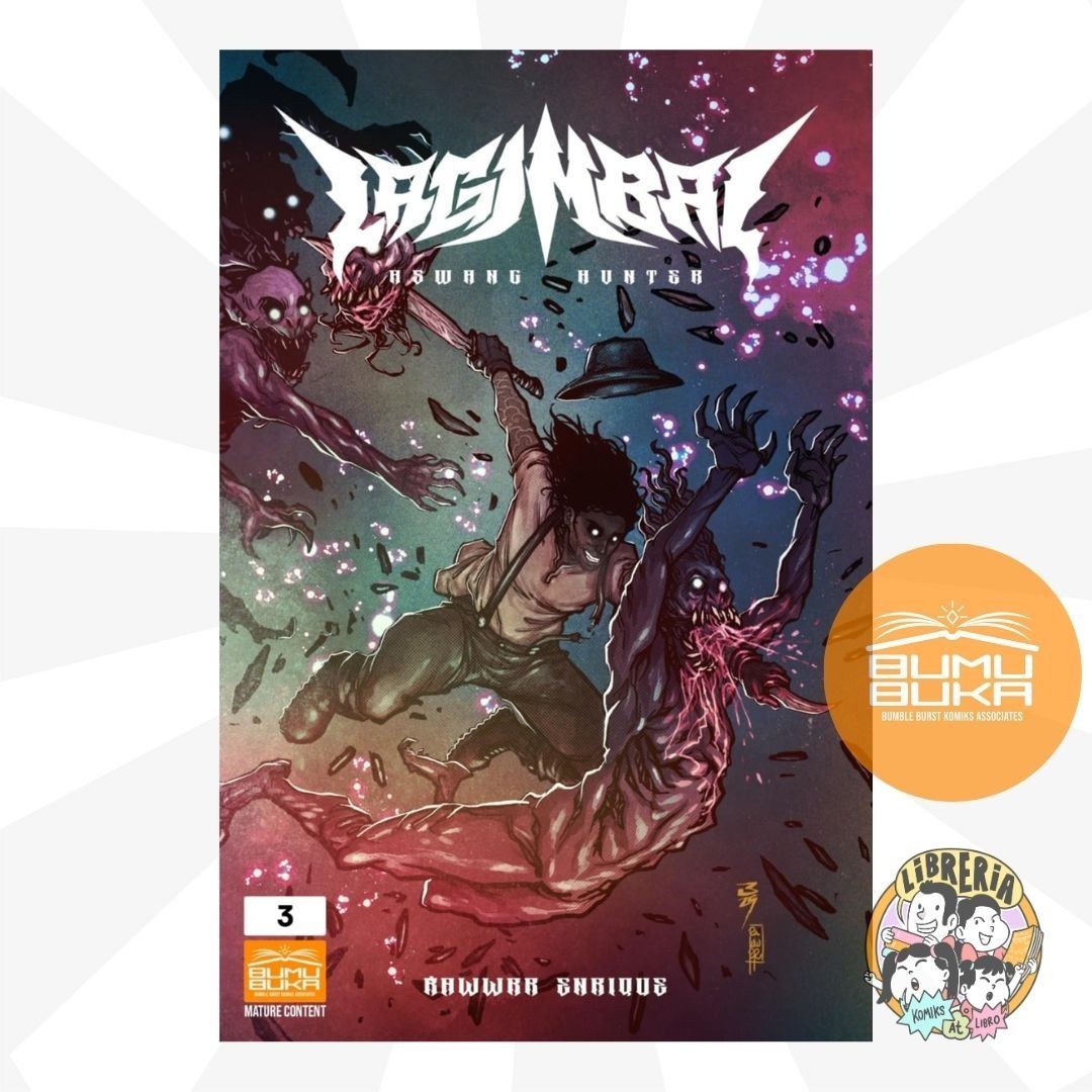 LAGIMBAL: ASWANG HUNTER #3 by Patrick “Rawwrr” Enrique (Category: Comics & Manga) located in Caloocan City. Submitted by libreriakomikslibro (Listing ID 1467154843, Image 1). Description: LAGIMBAL: ASWANG HUNTER #3 Story and Art by Patrick “Rawwrr” Enrique Cover Art by Brian Balondo An action-horror comic that tells the adventures of Lagimbal, an Aswang Hunter. Published by Bumble Burst Komiks Associates and Rawwrr Designs with Red Cronico Copyri