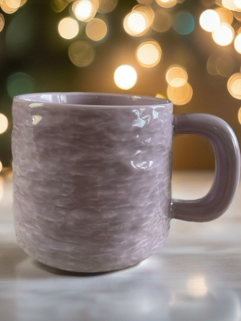 lavender/taro purple stone-textured ceramic mug (Category: Coffee Machines & Makers) located in Cavite. Submitted by tatashop_sky (Listing ID 1466991149, Image 1). Description: .