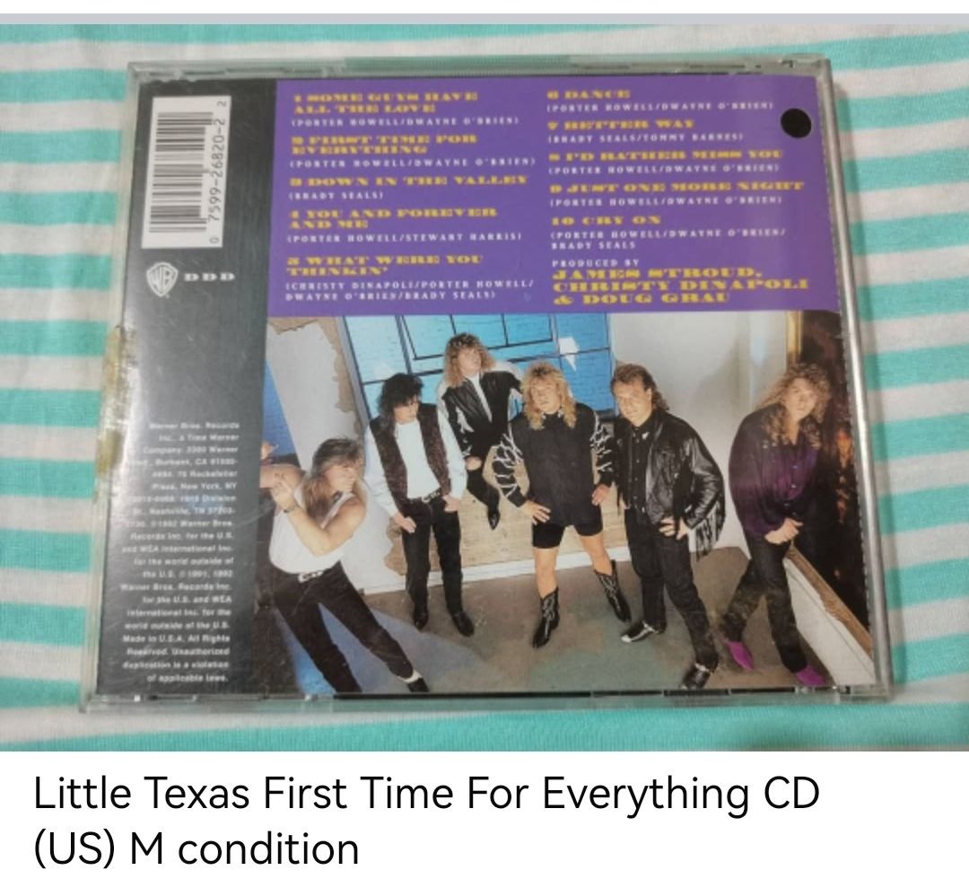 Little Texas First Time For Everything CD (unsealed) (Category: CDs & DVDs) located in Dangcagan. Submitted by cd_haven5 (Listing ID 1466993698, Image 2). Description: #FORSALE #FORSALE #FORSALE #Authentic #Legit #Original We only sell original items. All items posted are on hand. Please message me for availability of the item/s because the items are also posted on my other online stores. All items are imported unless stated PH. We also accept Pr