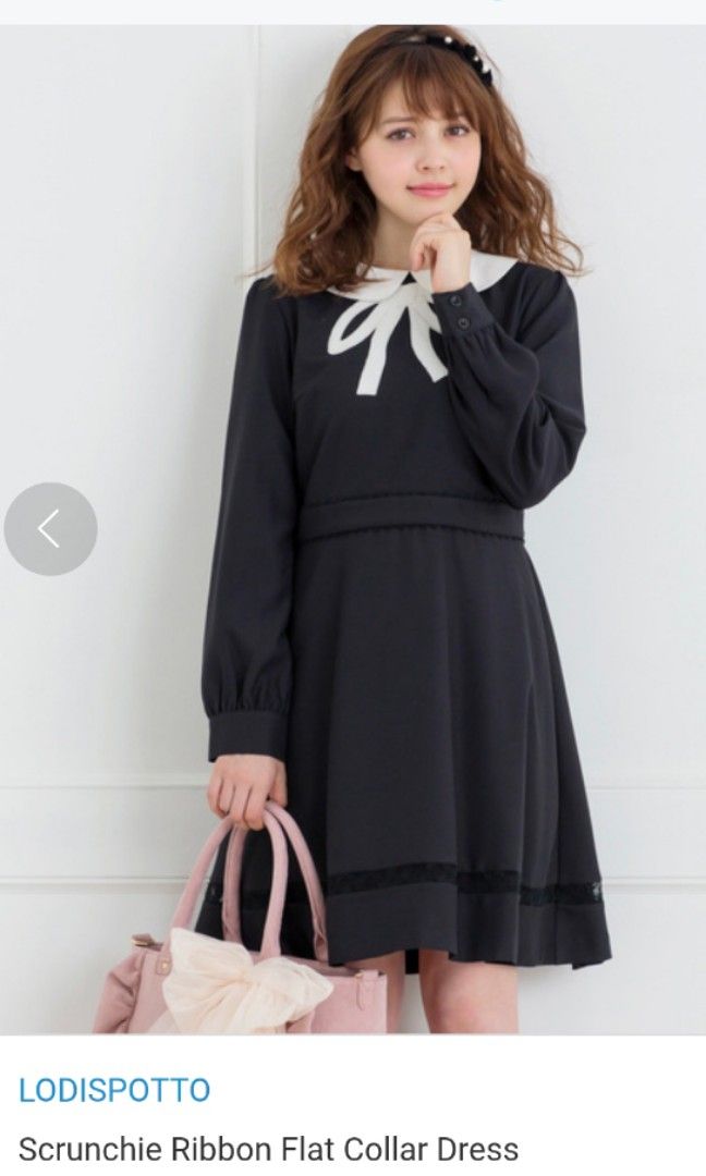 Lodispotto Black Scrunchie Ribbon flat collar dress (Category: Dresses) located in Urdaneta. Submitted by tenshi_collections (Listing ID 1466979963, Image 1). Description: -Use way back 2019-2020 a few times -M on tag, Bust up to 36 inch max. -Decluttering need space.