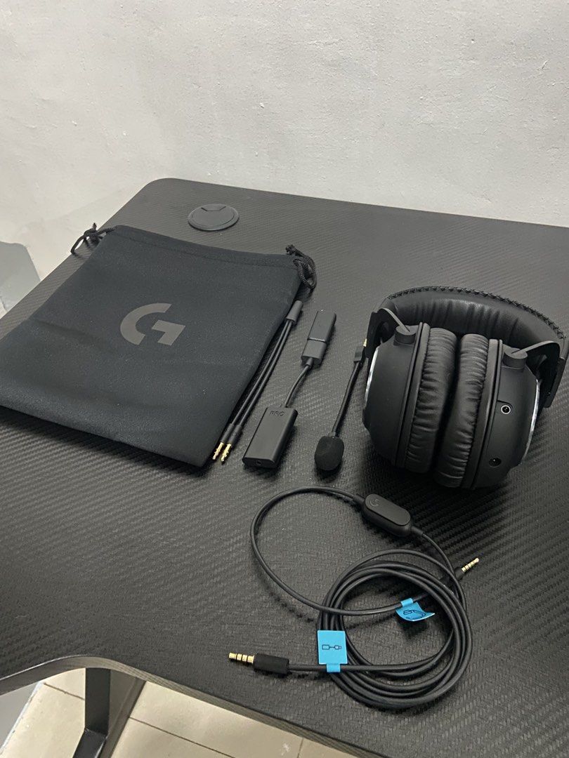 Logitech G Pro Gaming Headset with Accessories (Category: Headphones & Headsets) located in Makati City. Submitted by mightybear_3ac45c (Listing ID 1467133341, Image 1). Description: - Authentic Logitech G Pro gaming headset in sleek black with metal accents - Fully functional setup, perfect for immersive gaming and crystal-clear voice calls - Includes detachable boom mic, USB DAC adapter, and audio cable with in-line controls - Comes with PC spl