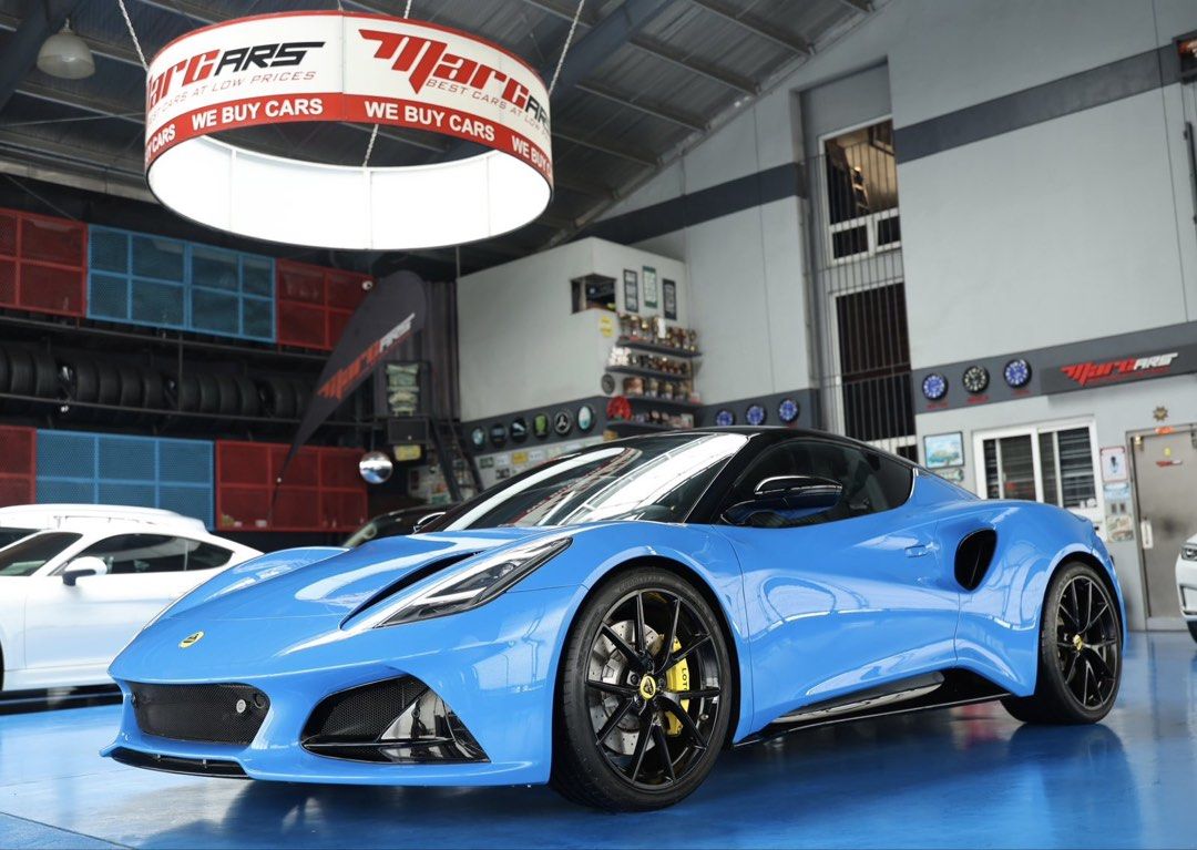Lotus EMIRA Auto (Category: Used Cars) located in Quezon City. Submitted by marcars_trading (Listing ID 1467001935, Image 3). Description: 2024’s Lotus EMIRA V6 First Edition 9.280M (neg) trade in ok GOOD as BRANDNEW! GUARANTEED IMMACULATE and VERY FRESH CONDITION Must see to appreciate & compare - Locally Purchased from Lotus BGC - Autohub - Mileage is 6Tkms ONLY - Complete owner’s manual booklets & spare key - 1 of 1 color: SENECA BLUE - Full P