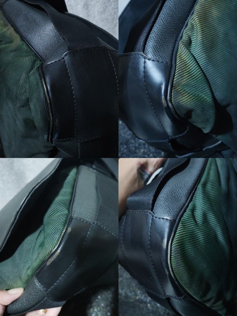Louis Vuitton Taiga Green Messenger Bag (Category: Announcements) located in Baguio. Submitted by jayrgijc52758 (Listing ID 1466981050, Image 3). Description: Louis Vuitton Taiga andrei Original See all photos Has faded parts, rubsa edges (NO open pipes) 4500.