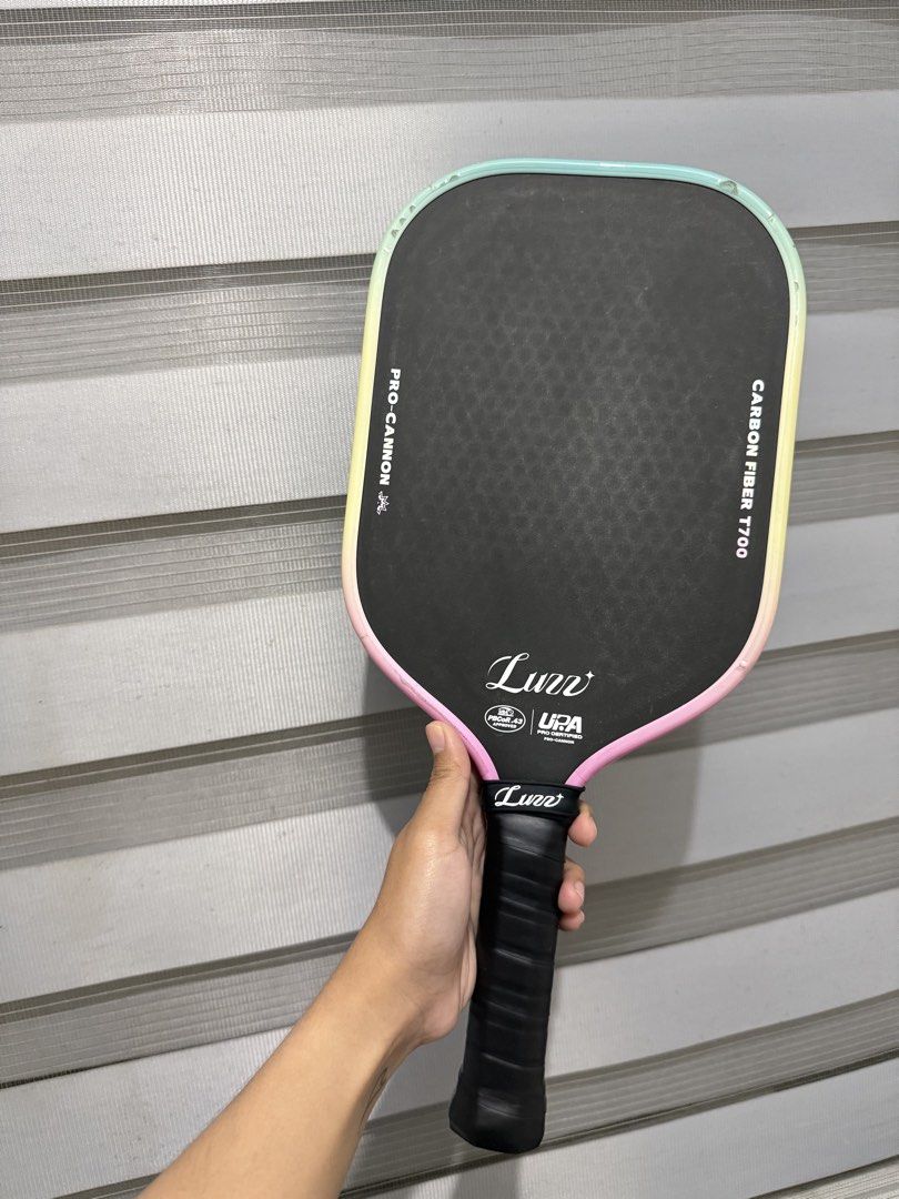 Luzz Candy cannon pickleball paddle (Category: Racket and Ball Sports) located in Mandaluyong City. Submitted by cheeet (Listing ID 1467140499, Image 1). Description: May protective edge tape.