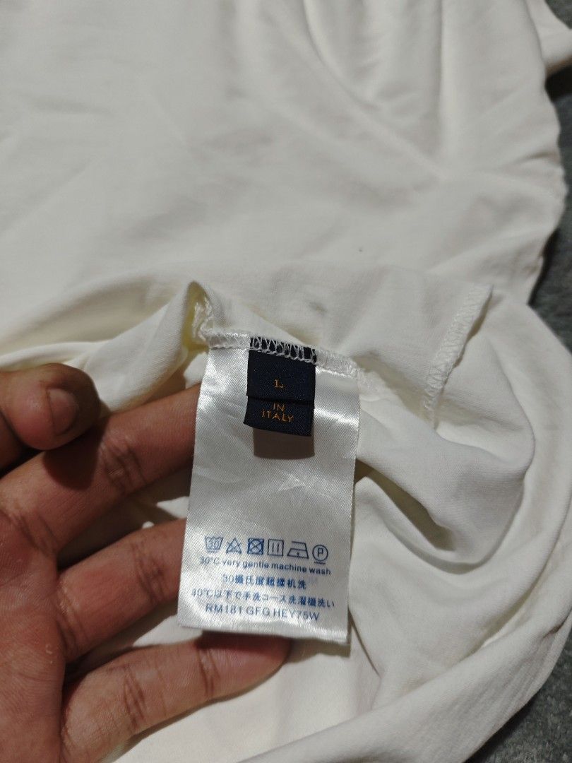 LV mock neck Tee (Category: Formal Shirts) located in Dagupan City. Submitted by johnny.flips (Listing ID 1467105656, Image 3). Description: 23.5W 29L good condition needs wash/pin holes.