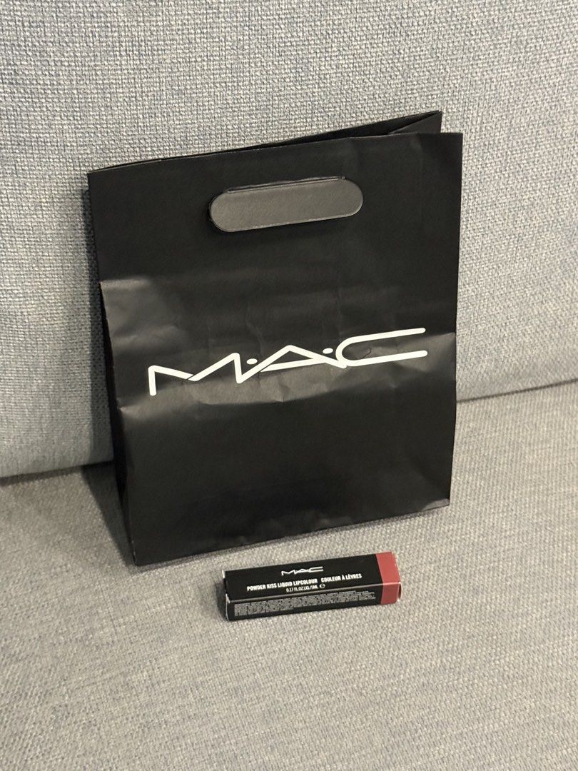 MAC Powder Kiss Liquid Lipcolour (Category: Makeup) located in Manila. Submitted by beautyforless05 (Listing ID 1467062737, Image 2). Description: - Brand: MAC Powder Kiss Liquid Lipcolour - Condition: Brand new, unused, and unopened in original box - Inclusions: Comes with original MAC paper shopping bag .