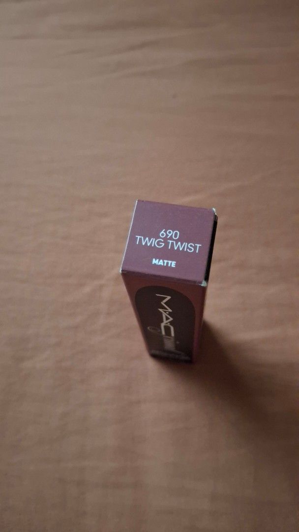 MAC ximal Matte Lipstick Twig Twist 690 (Category: Makeup) located in Cebu City. Submitted by shielamarie_8 (Listing ID 1467018532, Image 3). Description: Bought in Shanghai China 🇨🇳 160 RMB (1,600 PESOS) - Brand: MAC - Line: Ximal Matte Lipstick - Shade: 690 Twig Twist (Daily pinky-brown) - Finish: Comfortable matte - Condition: Brand new, unused inside original packaging box - Size: 3.5g / 0.12 oz.