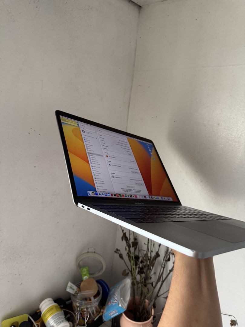 MacBook Pro 13-inch 2017 Two Thunderbolt 3 ports (Category: Laptops & Notebooks) located in Caloocan City. Submitted by donny00 (Listing ID 1467053278, Image 3). Description: - Model: MacBook Pro 13-inch (2017, Space Grey) - Performance: Intel Core i5 processor, 8GB RAM, 128GB SSD - OS: Running smooth macOS Ventura 13.7.1 - Condition: Fully functional screen, responsive keyboard and trackpad; normal wear around ports/edges - Battery: Holds a reli