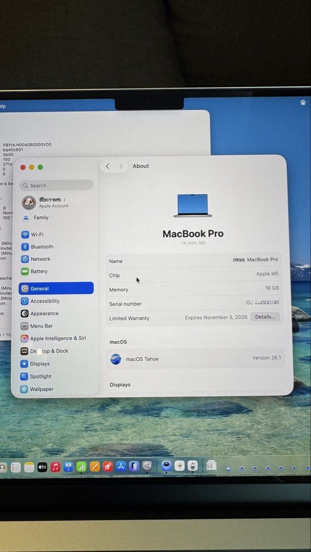 MacBook Pro 14-inch M5 (almost new) (Category: Laptops & Notebooks) located in Mandaluyong City. Submitted by khriscruz (Listing ID 1467032254, Image 3). Description: 14-inch MacBook Pro M5 in Silver* Specifications: • Chip: Apple M5 • CPU: 10-core • GPU: 10-core • Memory: 16GB Unified Memory • Storage: 512GB SSD • Battery Health: 100% • Cycle Count: 9 only • Warranty until November 3, 2026 100% smooth and in excellent working condition Very low 