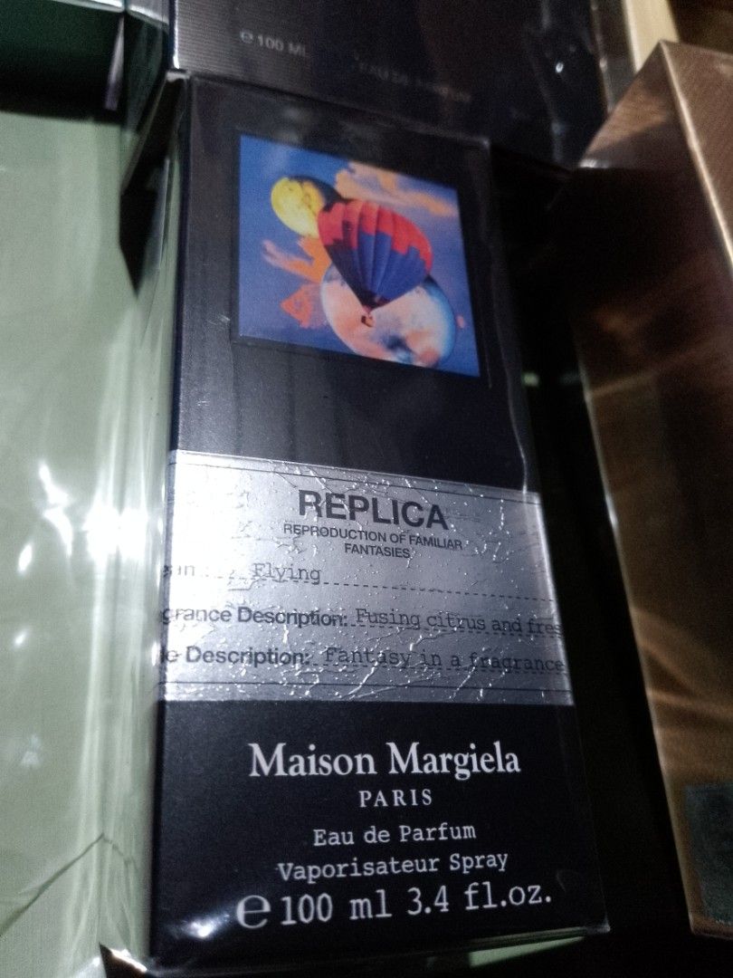 Maison Margiela Replica Flying Eau De Parfum (Category: Fragrance & Deodorants) located in Manila. Submitted by tebbys (Listing ID 1467072181, Image 1). Description: Few Sprays Missing Full Presentation .