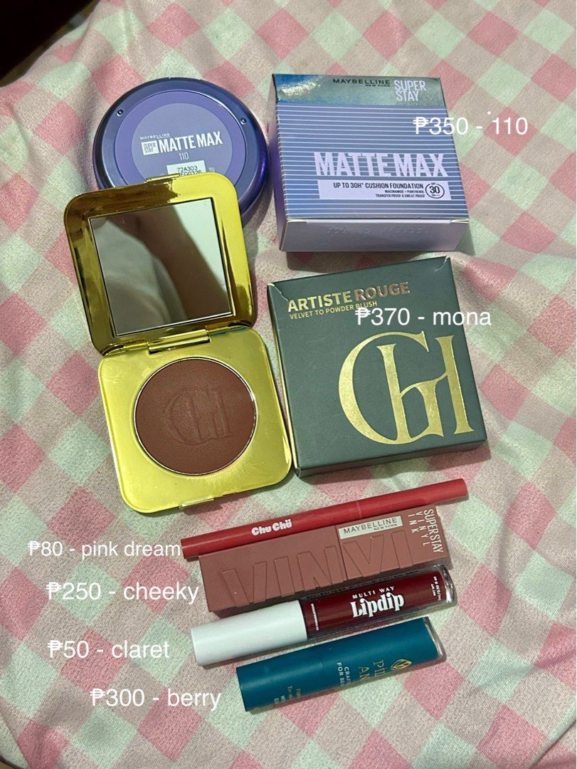 makeup extras (maybelline, chuchu, glam hour (Category: Makeup) located in Manila. Submitted by sophialeigh (Listing ID 1467163481, Image 1). Description: - mostly used or swatched once for content / pr extras - can give discount for bundles.