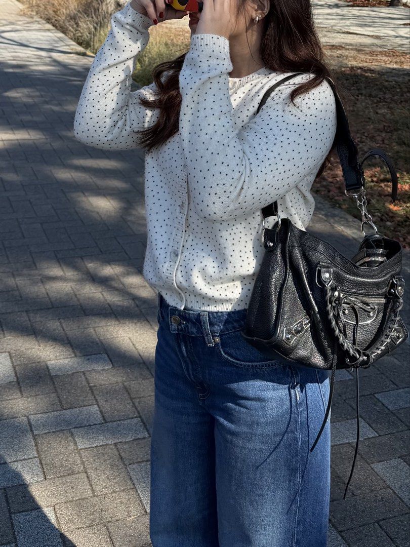 Mango wool polkadot cardigan (Category: Coats, Jackets and Outerwear) located in Davao. Submitted by gi.lcloset_ (Listing ID 1467156669, Image 1). Description: .