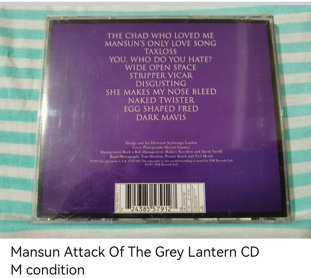 Mansun Attack Of The Grey Lantern CD (unsealed) (Category: CDs & DVDs) located in Dangcagan. Submitted by cd_haven5 (Listing ID 1467035461, Image 2). Description: #FORSALE #FORSALE #FORSALE #Authentic #Legit #Original We only sell original items. All items posted are on hand. Please message me for availability of the item/s because the items are also posted on my other online stores. All items are imported unless stated PH. We also accept Pre-ord