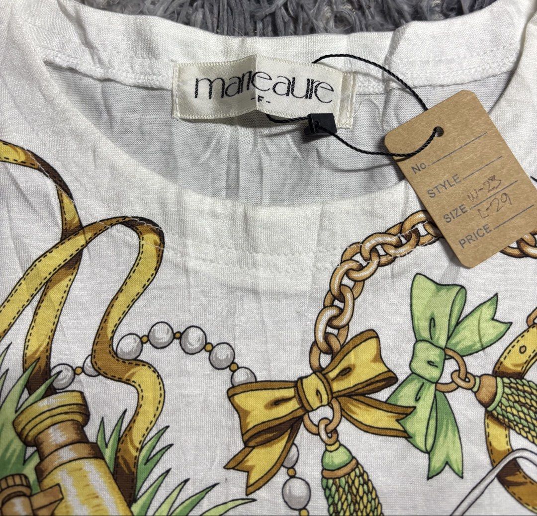 Manuere (Category: Luxury Apparel) located in Legazpi City. Submitted by thesource052 (Listing ID 1467165226, Image 3). Description: Manuere Made In Italy Width: 23” Length: 29” Good as new Needs wash.