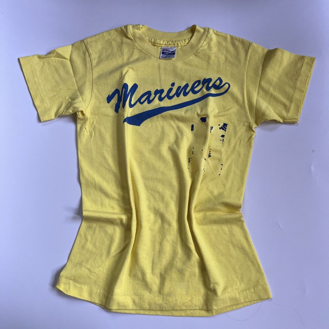 Mariners yellow top baby tee statement tee (Category: Shirts) located in Guagua. Submitted by aikaaag (Listing ID 1467122431, Image 1). Description: dm for more deets!🫶.