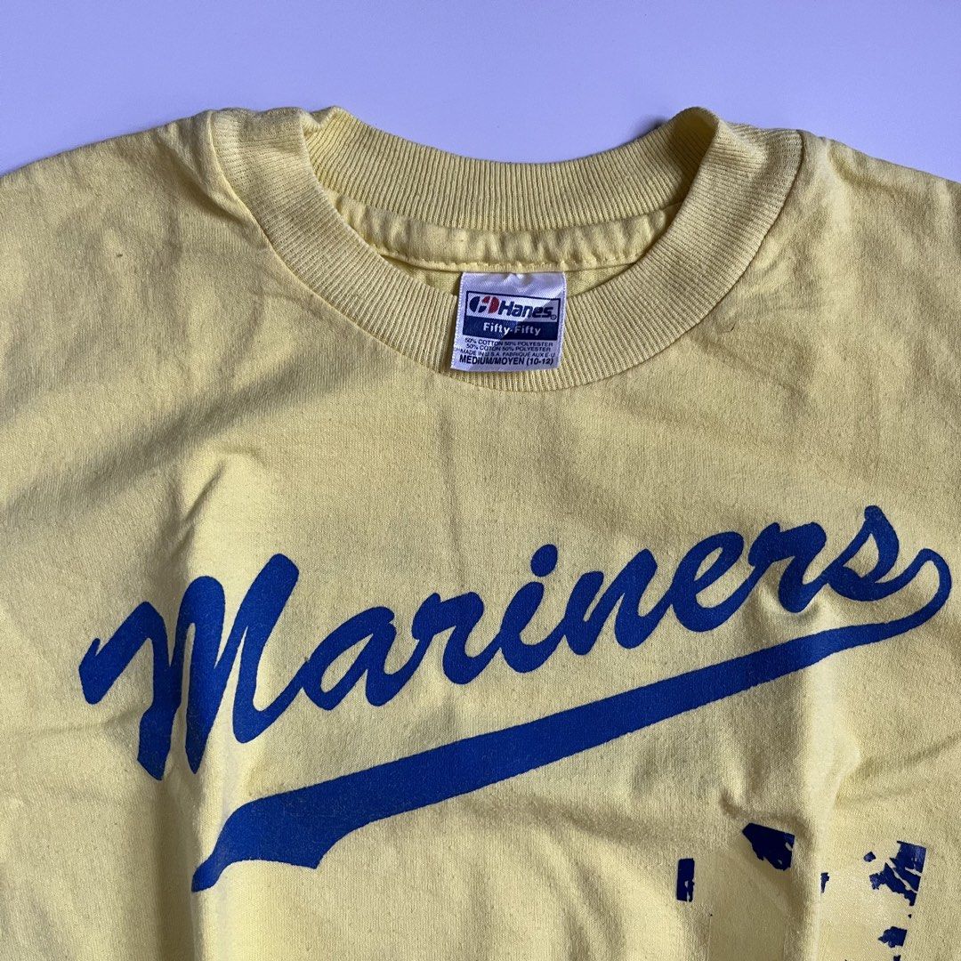 Mariners yellow top baby tee statement tee (Category: Shirts) located in Guagua. Submitted by aikaaag (Listing ID 1467122431, Image 2). Description: dm for more deets!🫶.