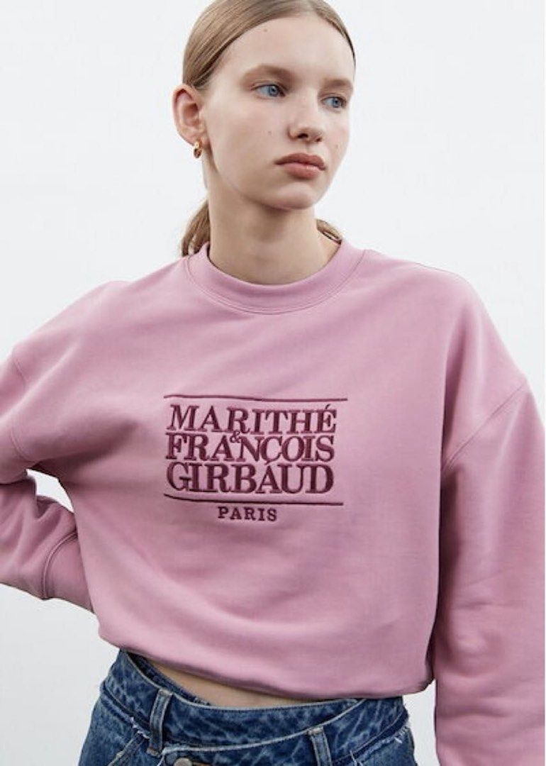 Marithe Francois Girbaud Paris Pink Crop Sweater (Category: Coats, Jackets and Outerwear) located in Antipolo. Submitted by thearchivesproject (Listing ID 1467025207, Image 1). Description: 21 width 19 length.