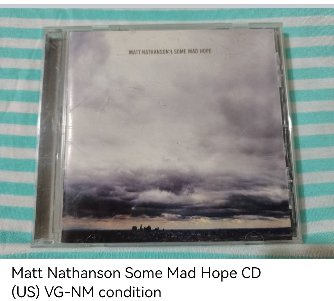 Matt Nathanson Some Mad Hope CD (unsealed) (Category: CDs & DVDs) located in Dangcagan. Submitted by cd_haven5 (Listing ID 1467018230, Image 1). Description: #FORSALE #FORSALE #FORSALE #Authentic #Legit #Original We only sell original items. All items posted are on hand. Please message me for availability of the item/s because the items are also posted on my other online stores. All items are imported unless stated PH. We also accept Pre-orders. 