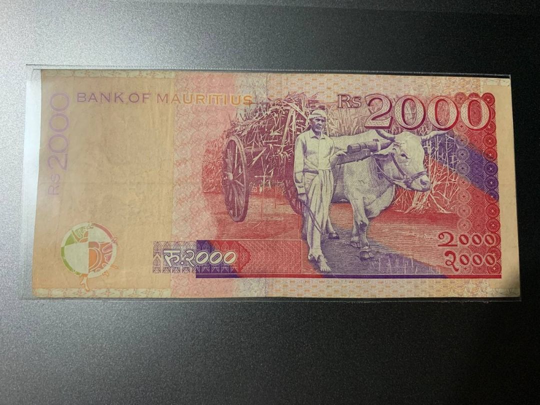 Mauritius 2000 rupees banknote (Category: Currency) located in Indang. Submitted by vykolektor (Listing ID 1467098028, Image 2). Description: Mauritius 2000 rupees Condition in photos Scarce.