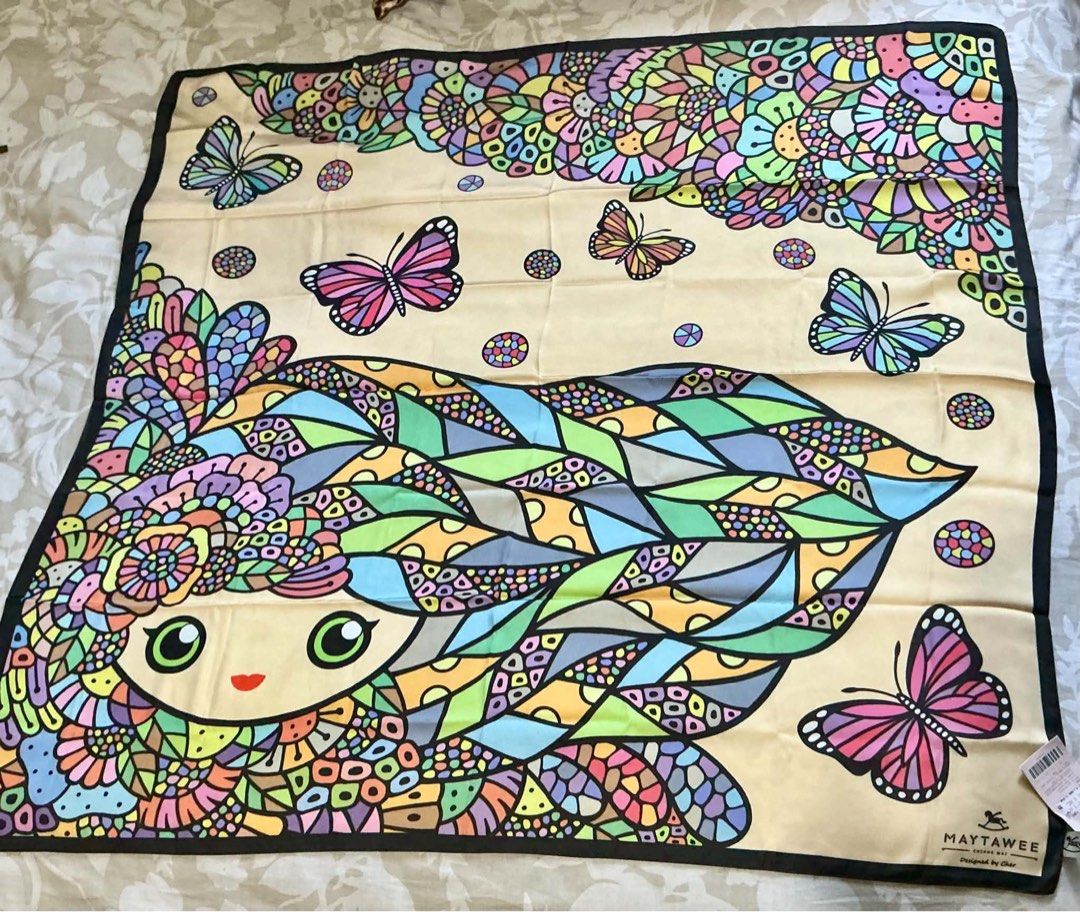 Maytawee by Cher large scarf (Category: Coats, Jackets and Outerwear) located in Angeles City. Submitted by ritenianstuff (Listing ID 1466997861, Image 1). Description: Bnew Soft silk scarf from Korea Add sf 54 Gcash payment Lp posted.