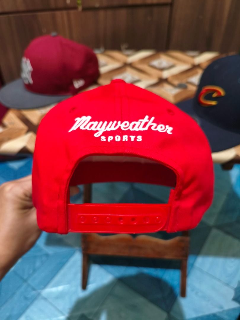 Mayweather Snapback Cap (Category: Caps & Hats) located in Caloocan City. Submitted by zenfire.f398ed (Listing ID 1467113297, Image 3). Description: FOR SALE!!! - Red snapback cap - Features Mayweather Sports logo (back) and crown design (front) - Adjustable snap closure - Made by Yupoong - 10/10 Excellent Condition - From U.S.