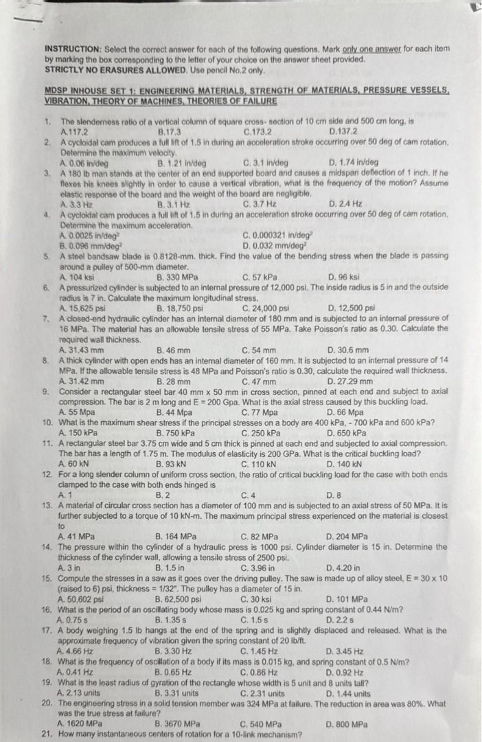 Mechanical Engineering Board Exam AERC Inhouse ALL SET TO PASS (Category: Community) located in Caloocan City. Submitted by drickkeno88877 (Listing ID 1467077685, Image 1). Description: AERC Inhouse Refresher Notes (PIPE, MDSP, MATH) - Mech eng Board Exam Reviewer Rereview ka ba for the Mechanical Engineering Board Exam? Unahin mo na bago ka malunod sa sobrang daming reference books! Selling a 100% complete and well-organized set of Alcorcon Engi