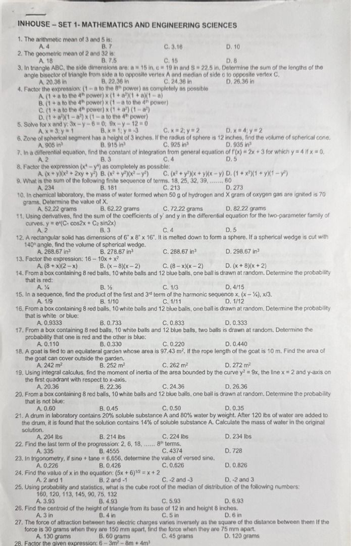 Mechanical Engineering Board Exam AERC Inhouse ALL SET TO PASS (Category: Community) located in Caloocan City. Submitted by drickkeno88877 (Listing ID 1467077685, Image 2). Description: AERC Inhouse Refresher Notes (PIPE, MDSP, MATH) - Mech eng Board Exam Reviewer Rereview ka ba for the Mechanical Engineering Board Exam? Unahin mo na bago ka malunod sa sobrang daming reference books! Selling a 100% complete and well-organized set of Alcorcon Engi
