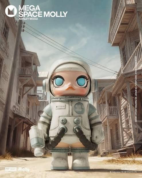 Mega Space Molly Ashley Wood 400% Pop Mart (Category: Designer & Blind Box Toys) located in Quezon City. Submitted by sashasarisarishoppe (Listing ID 1467070074, Image 2). Description: - Authentic Mega Space Molly 400% collectible figure - Rare collaboration: Pop Mart, Underverse, Ashley Wood, and Kennyswork - Detailed astronaut suit with a unique weathered paint finish - Includes signature helmet and gun accessory - Original box included , seale