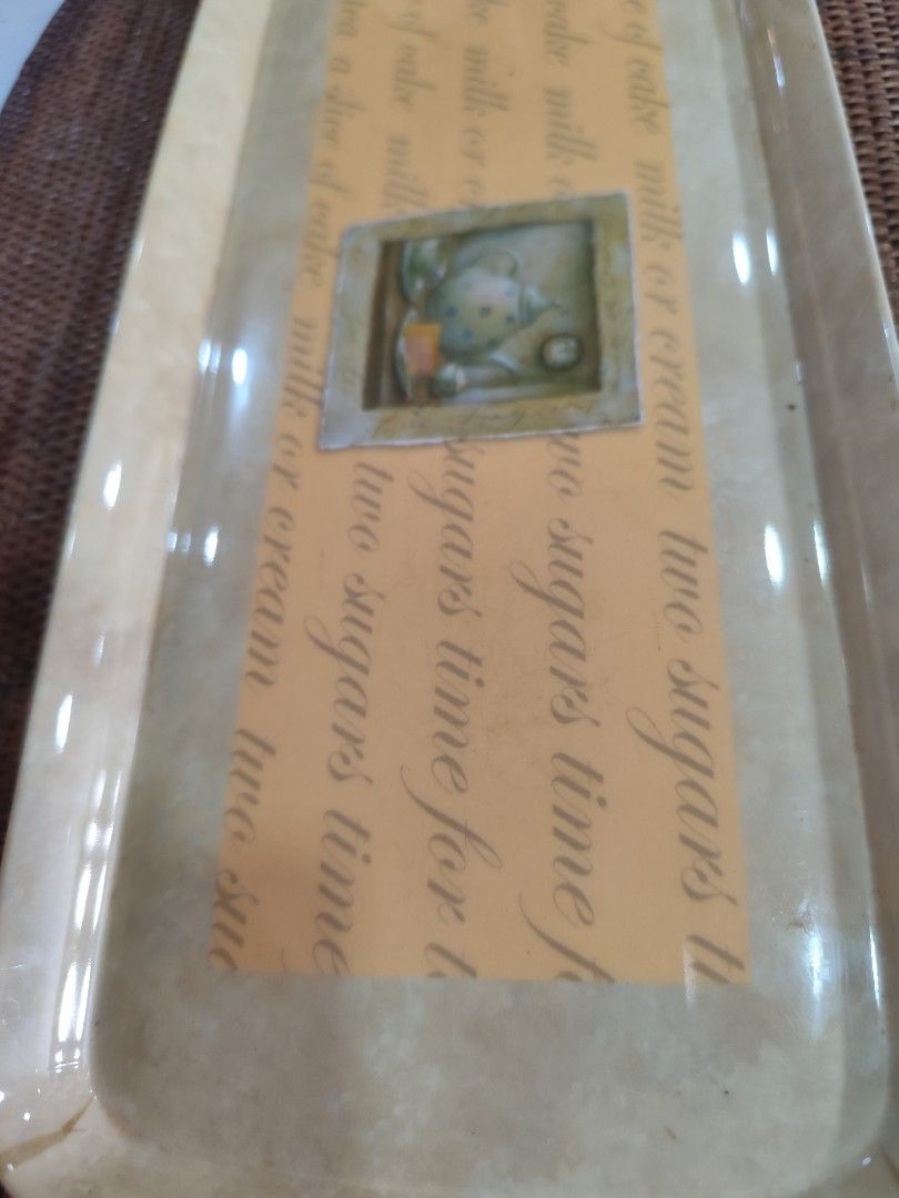 Melamine Breakfast Tray (Category: Coffee & Tea Tableware) located in Dipolog. Submitted by thriftteata (Listing ID 1467147710, Image 3). Description: melamine material 15.5x7".