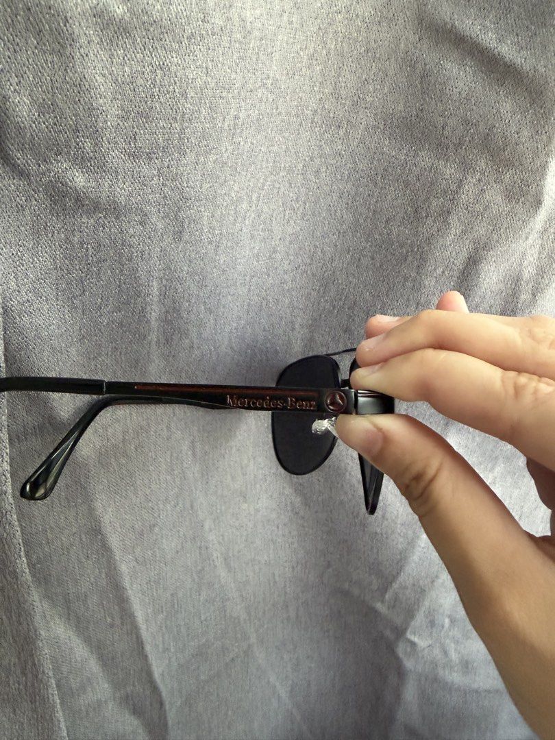Mercedes-Benz Aviator Sunglasses with Case (Category: Sunglasses & Eyewear) located in Manila. Submitted by beanie6908 (Listing ID 1467015397, Image 3). Description: - Brand: Mercedes-Benz - Style: Classic aviator sunglasses in sleek black with metal frames - Lenses: Dark tinted, clean, and 100% scratch-free - Condition: Excellent / pristine - Inclusions: Original branded hardshell case, cleaning cloth, and authentication card - Rushed shipping a