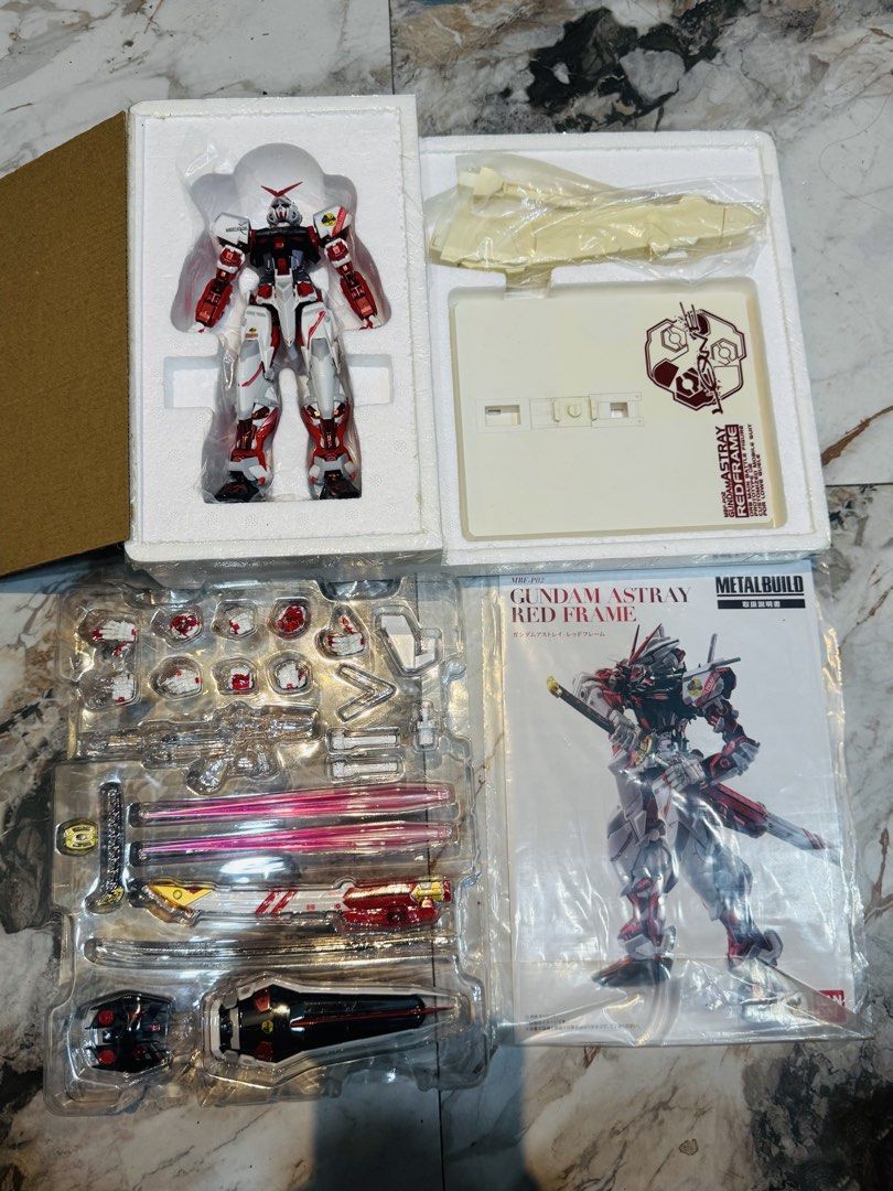 Metal Build Gundam AstrayRed Frame (Category: Figurines & Statues) located in Paranaque City. Submitted by icko007 (Listing ID 1467003224, Image 2). Description: Metal Build Gundam AstrayRed Frame Bib missing 1 riffle / Common yellowing base Other than that all gOods and no issue Price ₱8.7k Ony Dibs now pay now / No rush shipping Location Paranaque Payment Gcash/ Bpi Shipping Lalamove/Lbc Buyers Risk/Fee ‼️Seller is not responsible for: lost, st