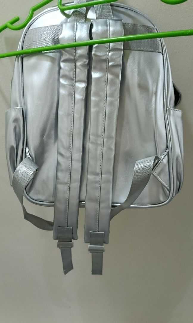 Metallic silver ITA bag pin display (Category: Backpacks) located in Urdaneta. Submitted by tenshi_collections (Listing ID 1466979051, Image 2). Description: -Impulse buy, Once used lang -Decluttering and will be folded during shipment -Shipping starts @ 100, will be using medium or large pack.