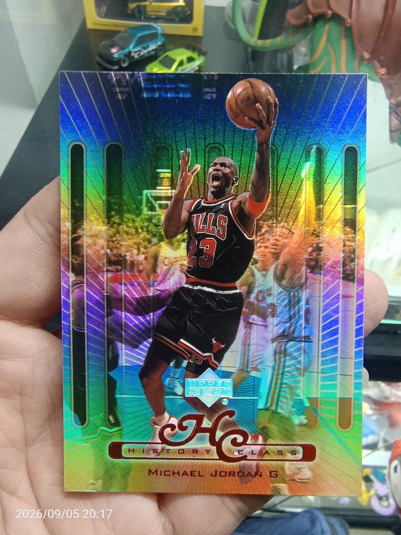 Michael Jordan HC1 (Category: Raw Singles) located in Bulacan. Submitted by johnybrav3 (Listing ID 1467037446, Image 3). Description: Michael Jordan History Class PHP 7k Condition: Nrmnt-Mnt Location: Bulacan Shipping: LBC/JNT/Lalamove.