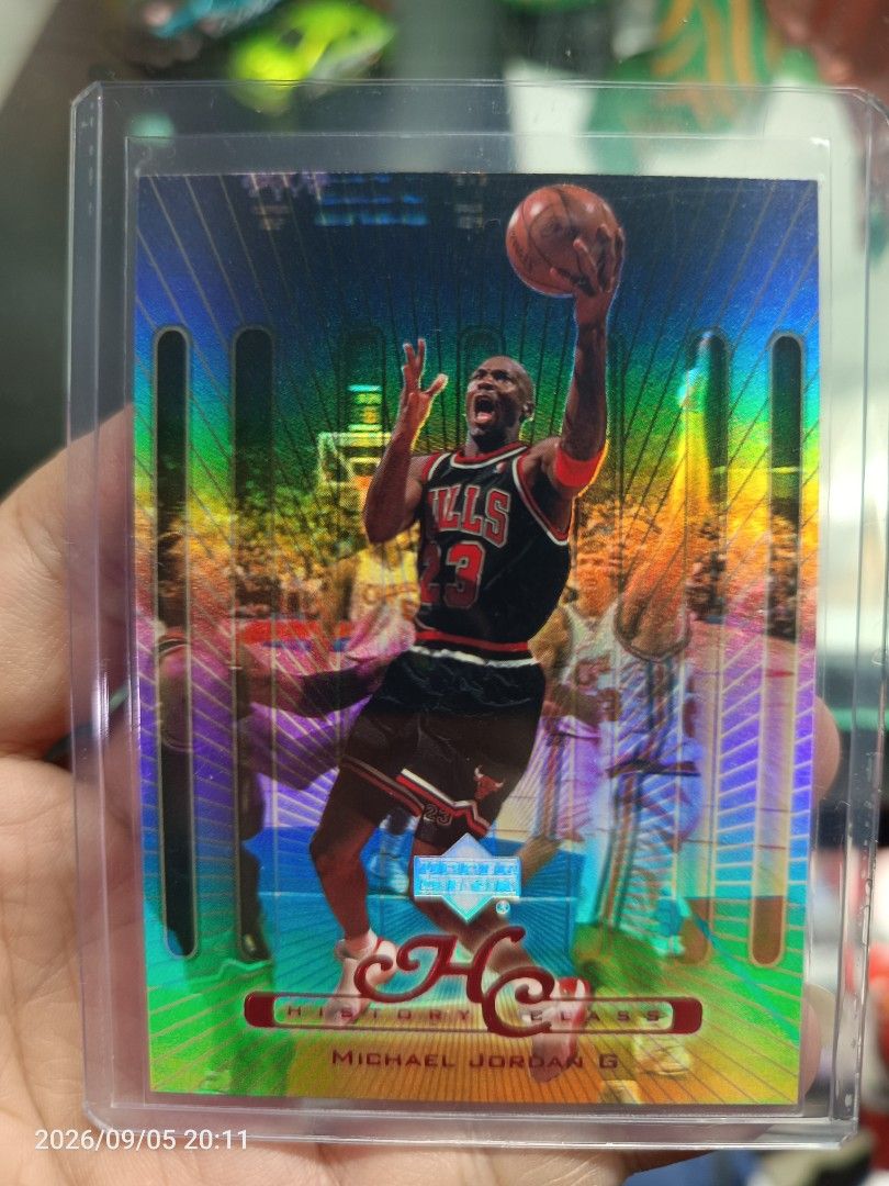 Michael Jordan HC1 (Category: Raw Singles) located in Bulacan. Submitted by johnybrav3 (Listing ID 1467037446, Image 1). Description: Michael Jordan History Class PHP 7k Condition: Nrmnt-Mnt Location: Bulacan Shipping: LBC/JNT/Lalamove.
