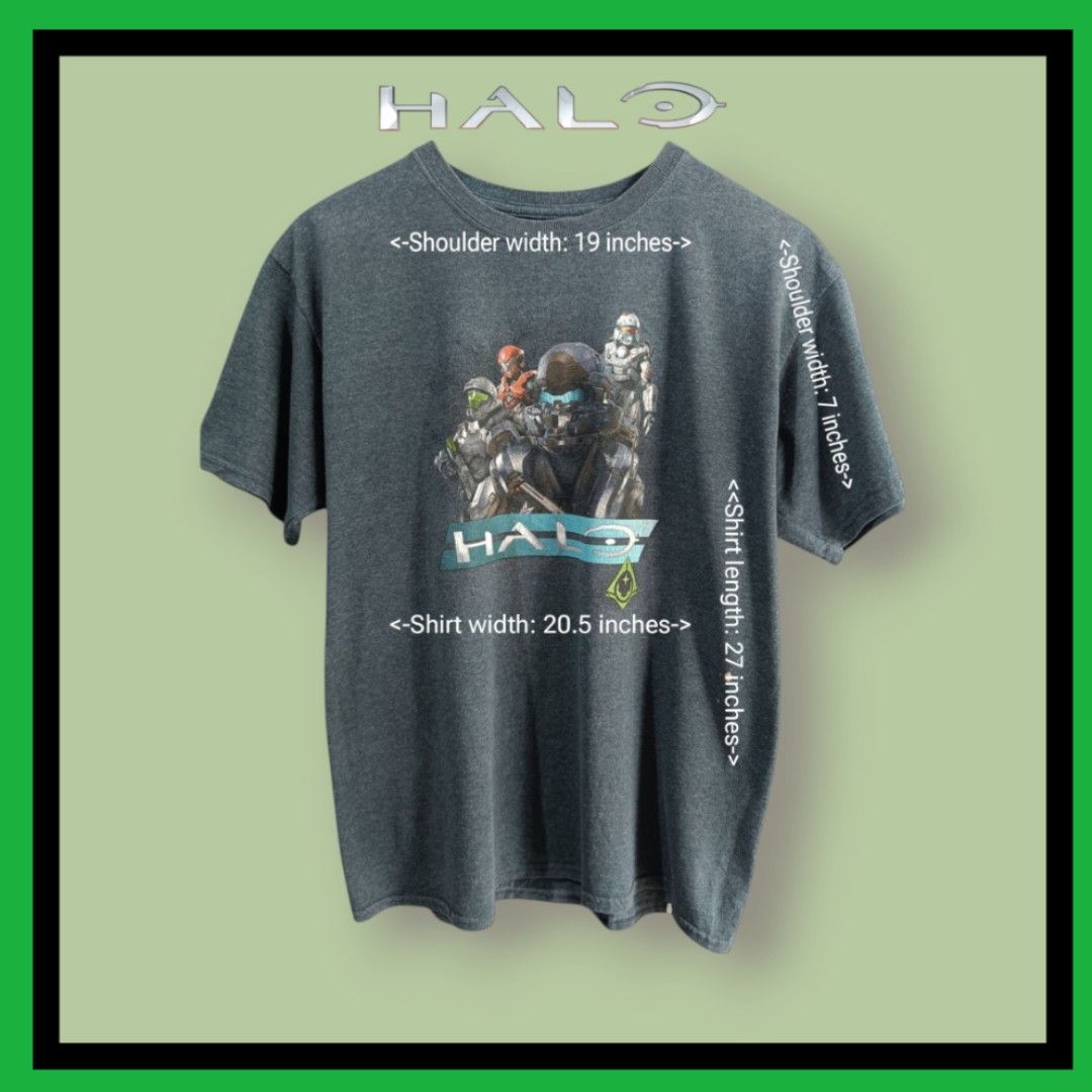 Microsoft Studio HALO Video Game Shirt (Category: Tshirts & Polo Shirts ) located in Bacoor. Submitted by nineties_kid (Listing ID 1467039335, Image 1). Description: >====> Microsoft Studio HALO Video Game Shirt Size: XL on tags. But fits like Large Shoulder width: 19 inches Sleeve length: 7 inches Shirt width: 20.5 inches Shirt length: 27 inches ISSUE: Meron bleach stain sa right part ng shirt. _________________________ -Modes Of Delivery: J&T/L