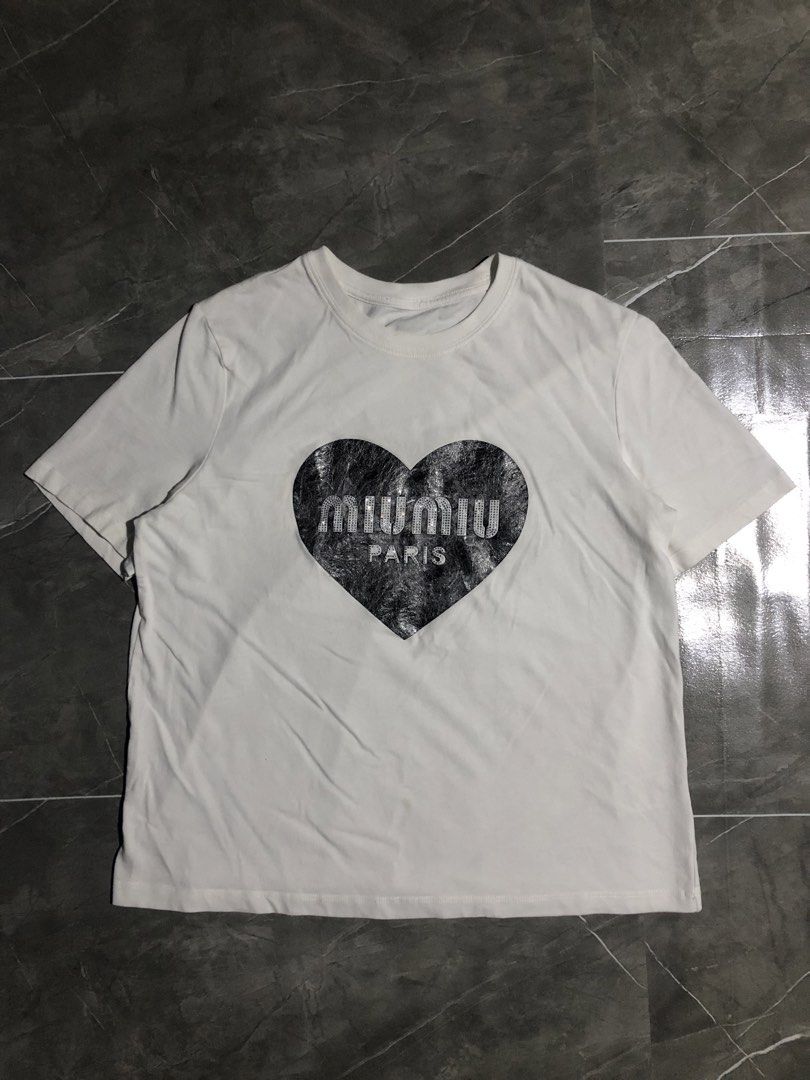 miu miu rhinestones luxury tee (Category: Activewear) located in Manila. Submitted by buksthrifthing (Listing ID 1466973201, Image 1). Description: 21 by 24 Small to med for womens No issue Excellent to asnew condi Fresh from bale.