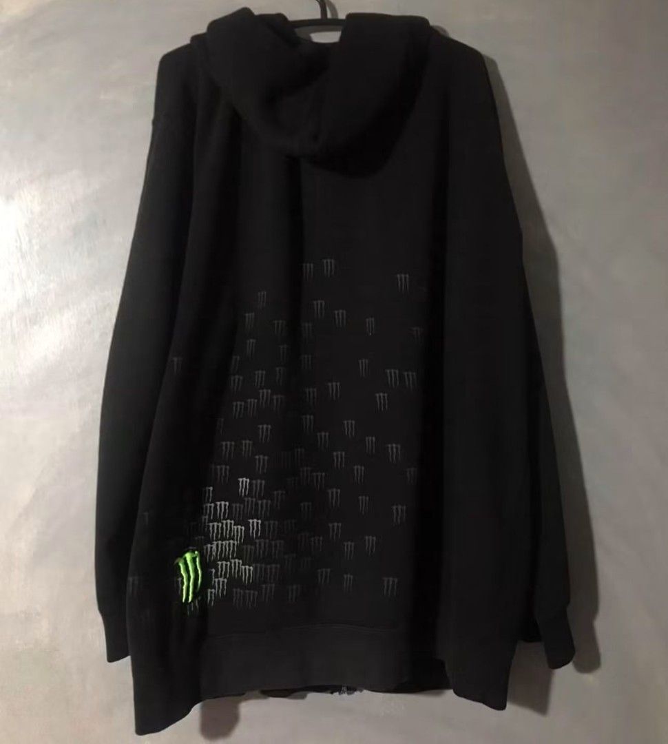 Monster Zip-up Hoodie Jacket (Orig) (Category: Coats, Jackets and Outerwear) located in Bacolod City. Submitted by decayed_outlet (Listing ID 1467163594, Image 2). Description: 100% Cotton Orig Monster Tag XL on Tag Color : Black Designs : Embroidered Condition : 10/10 issue : Stain, Scratch.