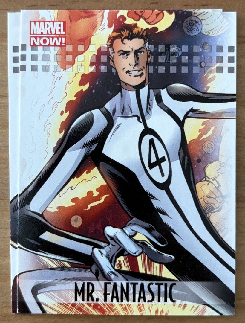 Mr. Fantastic | Marvel Cards ~ Marvel Now! '13 (Category: Raw Singles) located in Makati City. Submitted by cardlab (Listing ID 1467121646, Image 1). Description: Items are 💯 authentic/original/legit. About The Card: • 2013 Upper Deck Marvel Now! • Card No. 68 FOR: • Cards ₱99 and below with Card Sleeves • Cards ₱100 and up with Used Toploader • ₱10 for Bnew Tops Packaging (If Shipping): ✔️ Plastic cover ✔️ Cardboard ✔️ Bubble wrap NOTE: • Cards