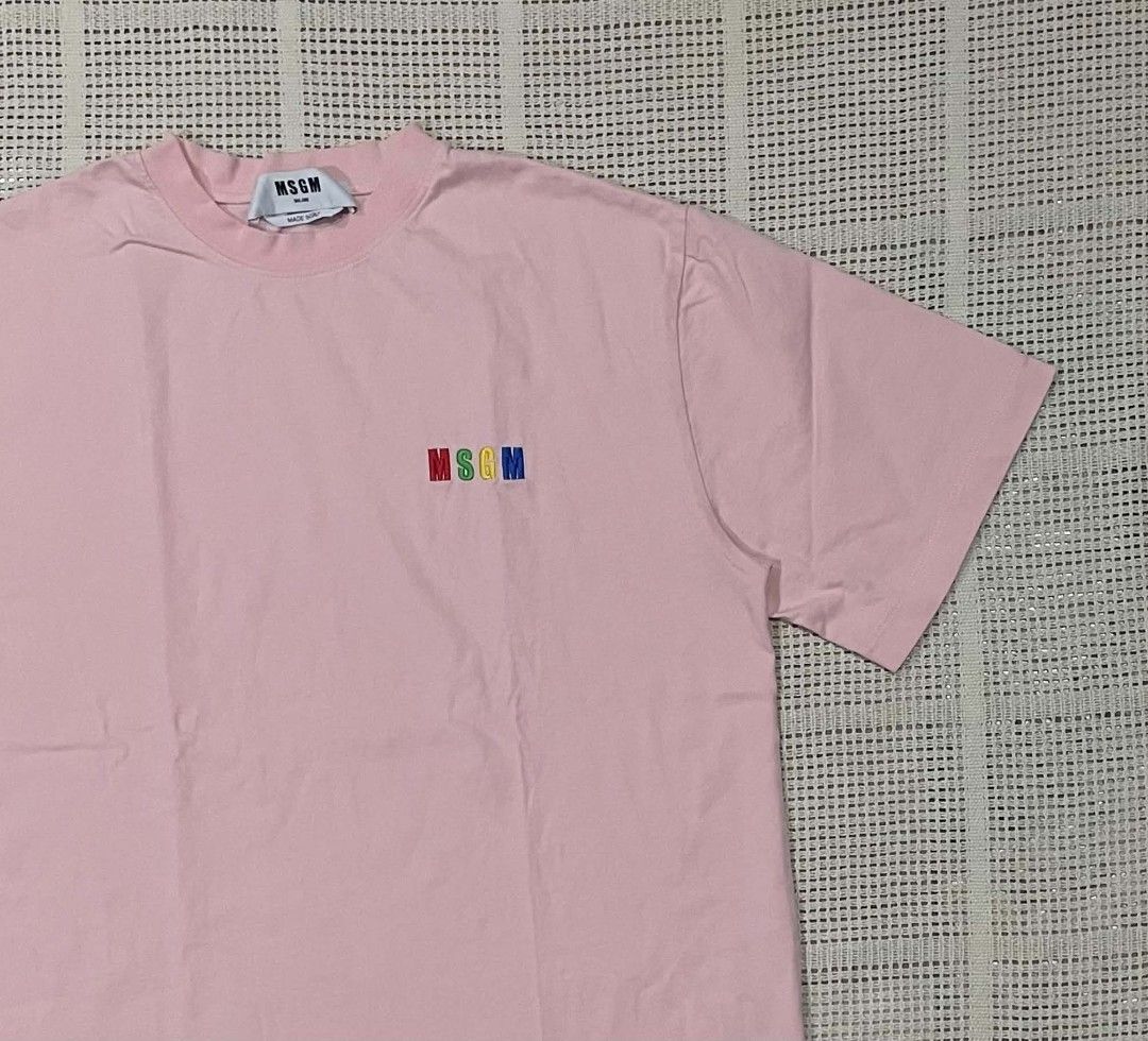 MSGM Embroidered Logo Cotton Tee (Category: Luxury Apparel) located in Bacolod City. Submitted by abkicks_apparel (Listing ID 1467130380, Image 3). Description: MSGM Embroidered Logo Cotton Tee Medium on Tag W21.5 L27 Authentic Original As New Condition No Hidden Issues .
