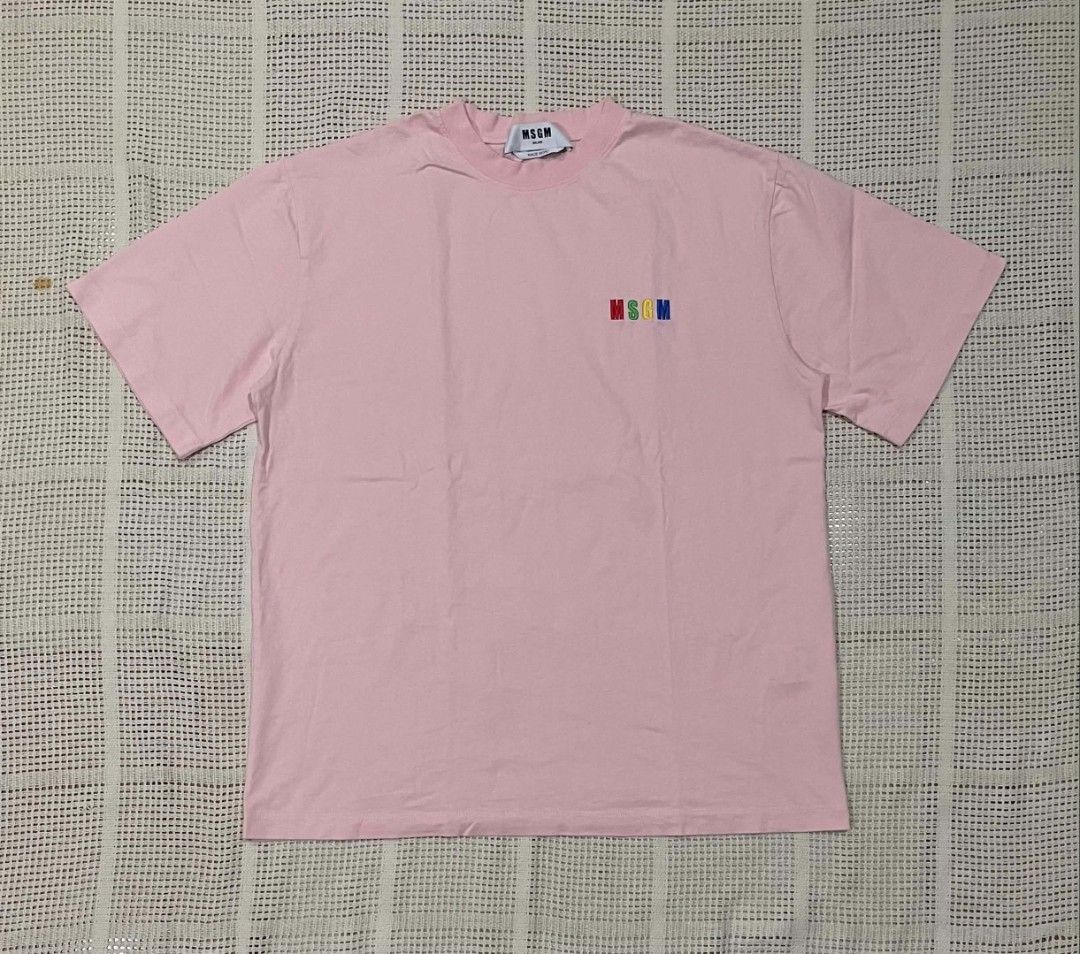 MSGM Embroidered Logo Cotton Tee (Category: Luxury Apparel) located in Bacolod City. Submitted by abkicks_apparel (Listing ID 1467130380, Image 1). Description: MSGM Embroidered Logo Cotton Tee Medium on Tag W21.5 L27 Authentic Original As New Condition No Hidden Issues .