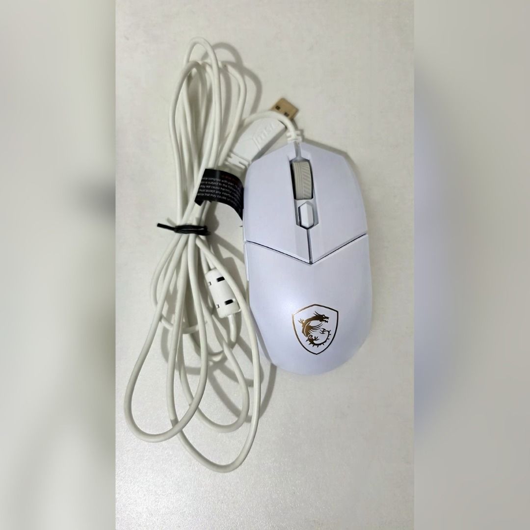 MSI PK30 Keyboard and Mouse Combo, White, Complete in Box (Category: Computer Keyboard) located in Manila. Submitted by rehometime (Listing ID 1467047800, Image 3). Description: MSI PK30 Keyboard and Mouse Combo, White. Complete in original box. Keyboard: lightly used for a few months Mouse: used for testing only, basically new ✔ Full-size keyboard with number pad ✔ Wired USB, plug-and-play ✔ Clean white design with MSI dragon logo ✔ Ergonomic mo