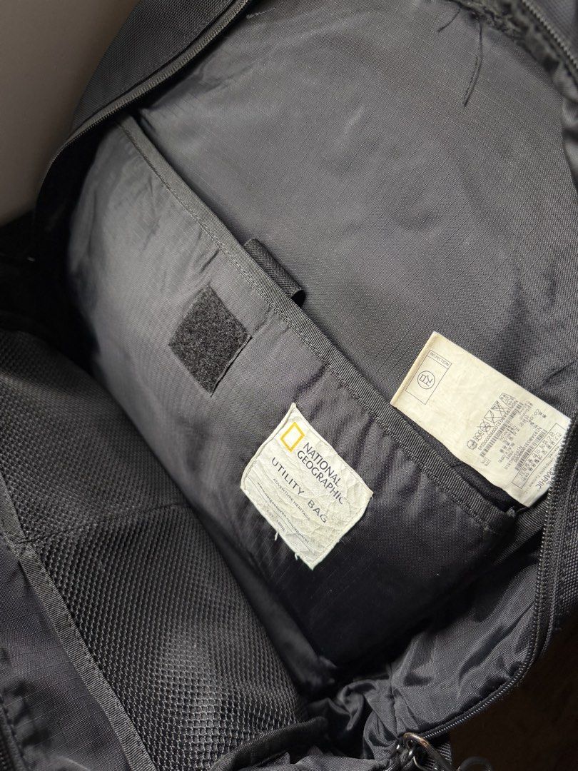 National Geographic Utility Backpack Black (Category: Backpacks) located in Dasmarinas. Submitted by mspigrabbit (Listing ID 1467034472, Image 3). Description: - Brand: National Geographic - Color: Classic Black - Material: Durable, high-quality fabric construction - Storage: Spacious main compartment with an internal padded laptop sleeve and branded label patch - Pockets: Multiple exterior zip pockets and convenient mesh side pockets - Extras: F