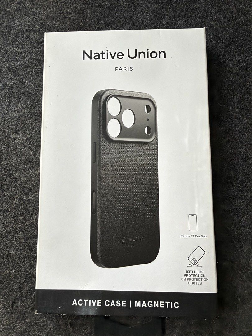 Native Union Active Case for iPhone 17 Pro Max – Mint Condition – MagSafe Compatible (Category: Cases & Sleeves) located in Bacoor. Submitted by ryare (Listing ID 1466973078, Image 1). Description: Selling my Native Union Active Case for iPhone 17 Pro Max in mint condition. Pre-owned but very well maintained, with minimal to no signs of use. This premium case combines a sleek, minimalist design with reliable everyday protection. Perfect for anyon