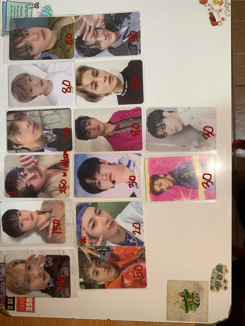 NCT WAYV SUPERM ASSORTED PHOTOCARDS (Category: K-Wave Merchandise) located in Dasmarinas. Submitted by micart___ (Listing ID 1467156596, Image 2). Description: WTS/LFB nct dream wayv superm assorted pcs — onhand — 1 week dop/payo (flexi, just message me) — x sensi — no rush shipping!!! — price + pf and lsf — with * is greatly flawed —for those with ratio, must get from second/third pic - prices are in the photos MOP: gcash/maribank MOD: jnt ten m