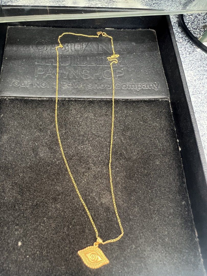 Necklace light weight (Category: Necklaces) located in Cavite. Submitted by albooz (Listing ID 1467142080, Image 2). Description: 18k necklace evil eye for only 6200 0.89 gram 18 inches.