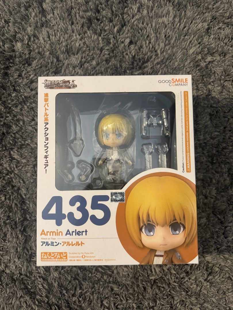 Nendoroid Armin Arlert (Category: Figurines & Statues) located in Quezon City. Submitted by kitsune.no.mori (Listing ID 1466992490, Image 1). Description: - Armin Arlert - Attack on Titan | Shingeki no Kyojin - Nendoroid 435 - Good Smile Company - Sealed box - Shipping from Quezon City.