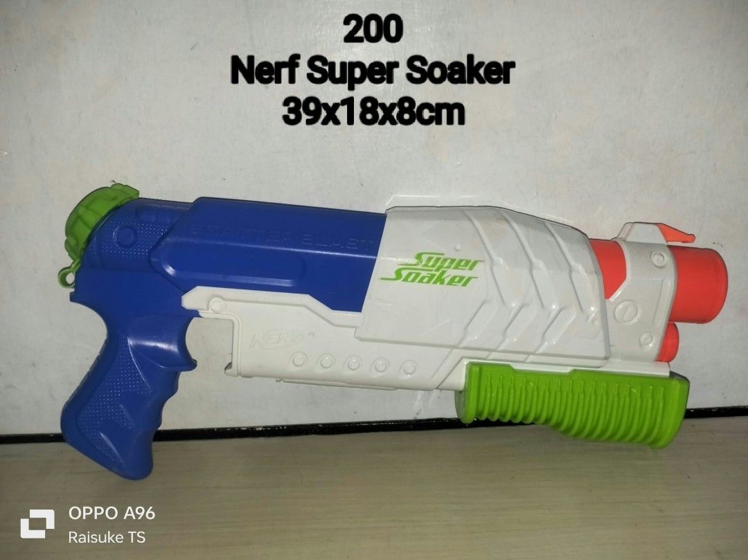 Nerf Super Soaker (Category: Action & Battle Toys) located in Taguig. Submitted by raisuketoysshop (Listing ID 1467083240, Image 1). Description: PTPA NEW ARRIVAL!!.. PLEASE RESPECT POST AND PRICES.. Tested working and in good condition.. Secondhand Items Declared as is pa din po Pm for demo video What you see is what you get.. Please manage your expectations.. +40% COD Sho pee Check Out (sho pee fee+Tax+shipping materials) +40 Pesos For Check Ou