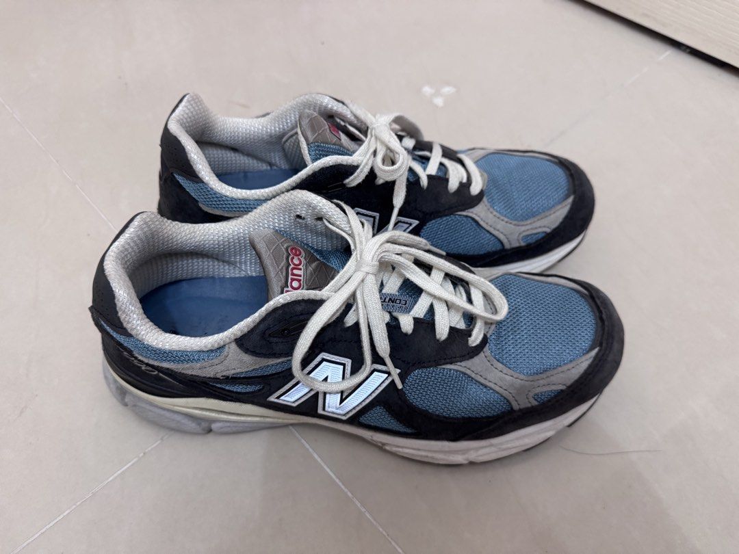 New Balance 990v3 te3 藍灰色 us9 （分類：波鞋）位於 Hong Kong。 由 22311264231 提交（商品編號 1467119819，圖片 2）。簡介： us9 新舊如圖 已停止著用 荃灣至黃大仙地鐵站交收 順豐到付 有代用鞋盒 condition as photos Tsuen Wan to Wong Tai Sin MTR SF EXPRESS。