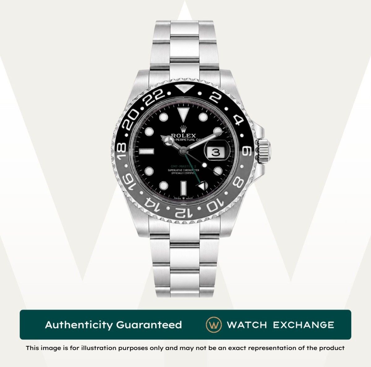 [New] Rolex GMT Master II Bruce Wayne Oyster 126710GRNR 126710 Black Dial Z29115 Sep 2026 (Category: Watches) located in Singapore. Submitted by watchexchange.sg (Listing ID 1464231200, Image 1). Description: [New] Rolex GMT Master II Bruce Wayne Oyster 126710GRNR 126710 Black Dial Z29115 Sep 2026 Price: $24,700 Brand: Rolex Model: 126710GRNR Condition: New Dial: Black Case Diameter: 40mm Material: Stainless Steel Original Box: Yes Original Cert/